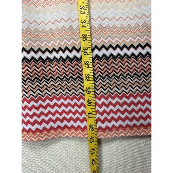 Maxi Skirt XL W/ Wide Waist Band Stretch Zig Zag Stripes Boho Hippie Whimsy - Picture 5 of 9